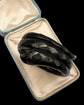 VICTORIAN CHUNKY WHITBY JET SNAKE BANGLE