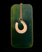 VICTORIAN 15CT GOLD HORSESHOE PENDANT ‘SLOW RACE’