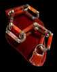 VICTORIAN LARGE AGATE CHAIN BRACELET WITH PADLOCK