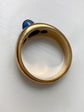 KASHMIR SAPPHIRE & DIAMOND VINTAGE 18CT GOLD RING