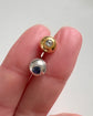 ANTIQUE PLATINUM & SAPPHIRE SPHERE CHAIN CHARMS