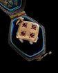 VINTAGE 9CT GOLD GEM SET DICE PENDANT