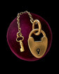 19TH CENTURY WORKING 18CT GOLD PADLOCK & KEY