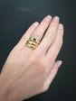 KASHMIR SAPPHIRE & DIAMOND VINTAGE 18CT GOLD RING