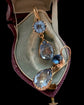 EARLY 19TH CENTURY LIGHT BLUE PASTE DOUBLE DROP EARRINGS