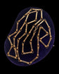 EARLY 19TH CENTURY 18CT GOLD & SWISS ENAMEL CHAIN