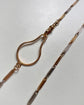 ANTIQUE BI-COLOUR 18CT GOLD & PLATINUM TROMBONE CHAIN
