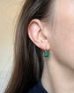 EARLY VICTORIAN GREEN PASTE EARRINGS