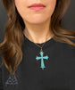 For Chryssa 19TH CENTURY FRENCH PAVÉ TURQUOISE CROSS PENDANT