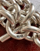 EDWARDIAN HEAVYWEIGHT SILVER DOUBLE CURB ALBERT CHAIN