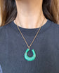 VICTORIAN MALACHITE HORSESHOE PENDANT