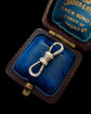 ANTIQUE SILVER MINI DOUBLE DOG CLIP