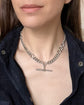 ANTIQUE CHUNKY SILVER ALBERT CHAIN