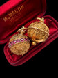 19TH CENTURY FRENCH 18CT GOLD & RUBY SPHERE PENDANT