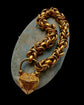 GEORGIAN PINCHBECK HEART PADLOCK BRACELET