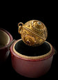 ARCHEOLOGICAL REVIVAL 15CT GOLD & GEM SET SPHERE PENDANT