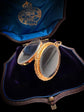 VICTORIAN ORNATE GOLD FRAMED GLASS LOCKET