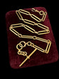 ANTIQUE 18CT GOLD PAPERCLIP ALBERT CHAIN