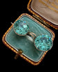 EARLY VICTORIAN TURQUOISE PASTE EARRINGS