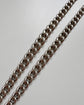 ANTIQUE LONG SILVER CURB CHAIN WITH EXTENDER