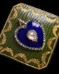 ANTIQUE DIAMOND & ENAMEL HEART PENDANT