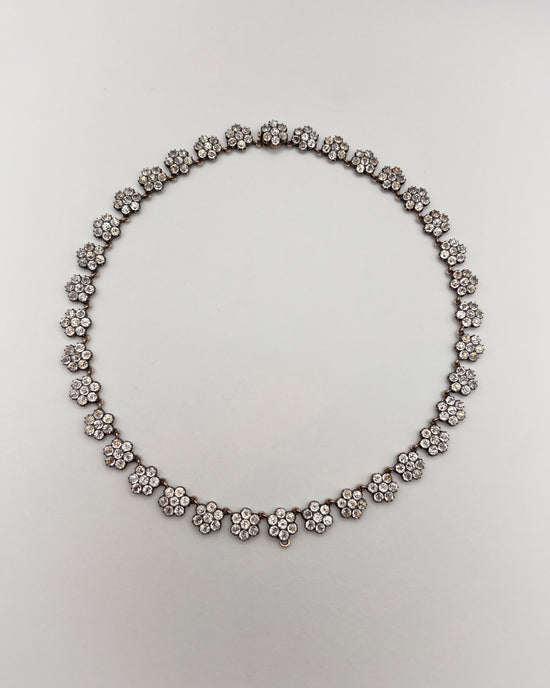 GEORGIAN PASTE FLOWER RIVIÈRE NECKLACE