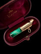VICTORIAN 15CT GOLD & MALACHITE WHISTLE PENDANT