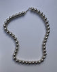 VICTORIAN LARGE SCALE SILVER BEAD NECKLACE