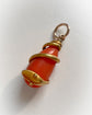 VICTORIAN 15CT GOLD COILED SNAKE & CORAL PENDANT