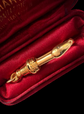 VICTORIAN LARGE 18CT GOLD SNAKE DOG CLIP
