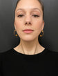 19TH CENTURY 18CT GOLD & WOVEN HAIR HOOP EARRINGS
