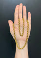 19TH CENTURY 14CT GOLD LOVERS KNOT & REEDED BELCHER CHAIN