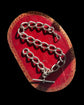 HUGE VICTORIAN TWIST OPEN CURB SILVER ALBERT CHAIN