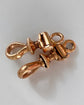 A PAIR OF 18CT GOLD CHUNKY ANTIQUE TWIST DOGCLIPS