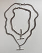 ANTIQUE CHUNKY SILVER DOUBLE ALBERT CHAIN