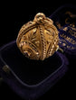 ARCHEOLOGICAL REVIVAL 15CT GOLD & GEM SET SPHERE PENDANT