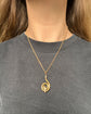 VICTORIAN 18CT GOLD & DIAMOND SWIRL PENDANT