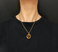 VICTORIAN 15CT GOLD SNAKE WITH GARNET PENDANT