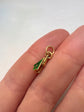 LATE VICTORIAN GREEN ENAMAL & 18CT GOLD DOG CLIP