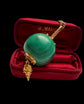 ETRUSCAN REVIVAL MALACHITE SPHERE PENDANT