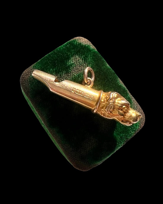 VICTORIAN 9CT GOLD DOG WHISTLE