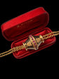 19TH CENTURY RUBY & ENAMEL 18CT GOLD SLIDER PENDANT