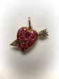 VICTORIAN RUBY & DIAMOND ‘ARROW THROUGH THE HEART’ LOCKET