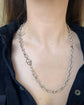 ANTIQUE SILVER ACORN & DOG CLIP CHAIN EXTENDER / BAIL