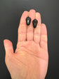 VICTORIAN WHITBY JET ACORN EARRINGS
