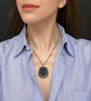 VICTORIAN WHITBY JET HORSESHOE PENDANT