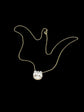 VICTORIAN CARVED MOONSTONE & DIAMOND DOG NECKLACE