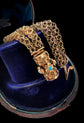 GEORGIAN 15CT BRACELET WIRH AN EXCEPTIONAL TURQUOISE SET CLASP