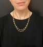 18CT FRENCH SAUTOIR FANCY LINK GAURD CHAIN