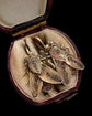 ANTIQUE SILVER GILT FLY EARRINGS